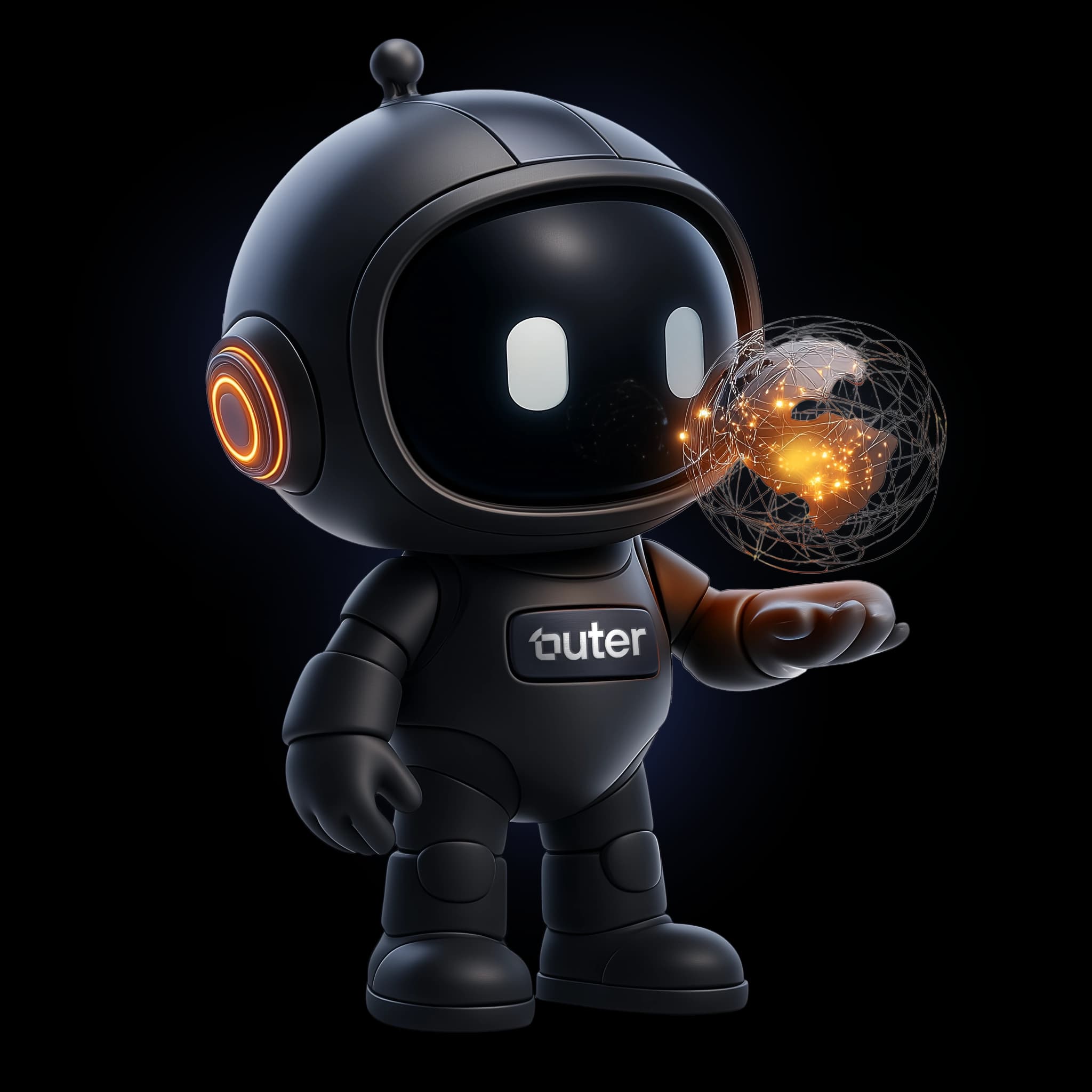 Astronaut with globe illustration